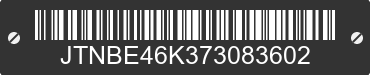 2007 TOYOTA Camry JTNBE46K373083602 VIN decoded