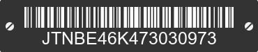 2007 TOYOTA Camry JTNBE46K473030973 VIN decoded