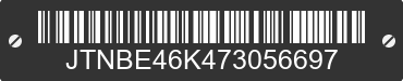 2007 TOYOTA Camry JTNBE46K473056697 VIN decoded