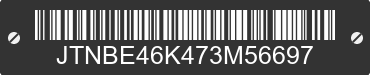 2007 TOYOTA Camry JTNBE46K473M56697 VIN decoded