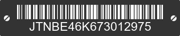2007 TOYOTA Camry JTNBE46K673012975 VIN decoded