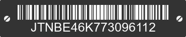 2007 TOYOTA Camry JTNBE46K773096112 VIN decoded