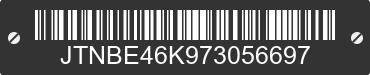 2007 TOYOTA Camry JTNBE46K973056697 VIN decoded