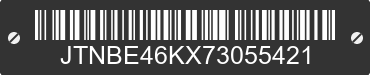 2007 TOYOTA Camry JTNBE46KX73055421 VIN decoded