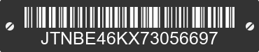 2007 TOYOTA Camry JTNBE46KX73056697 VIN decoded