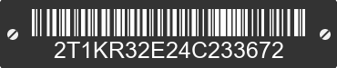 2004 TOYOTA Corolla Matrix 2T1KR32E24C233672 VIN decoded