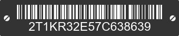 2007 TOYOTA Corolla Matrix 2T1KR32E57C638639 VIN decoded