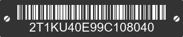 2009 TOYOTA Corolla Matrix 2T1KU40E99C108040 VIN decoded