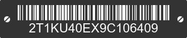 2009 TOYOTA Corolla Matrix 2T1KU40EX9C106409 VIN decoded