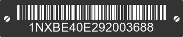 2009 TOYOTA Corolla 1NXBE40E292003688 VIN decoded
