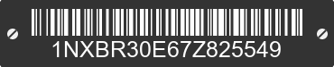 2007 TOYOTA Corolla 1NXBR30E67Z825549 VIN decoded
