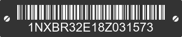 2008 TOYOTA Corolla 1NXBR32E18Z031573 VIN decoded