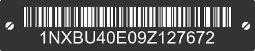 2009 TOYOTA Corolla 1NXBU40E09Z127672 VIN decoded