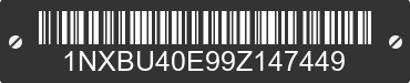 2009 TOYOTA Corolla 1NXBU40E99Z147449 VIN decoded