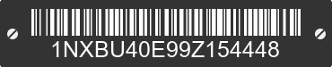 2009 TOYOTA Corolla 1NXBU40E99Z154448 VIN decoded