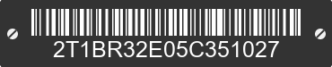2005 TOYOTA Corolla 2T1BR32E05C351027 VIN decoded