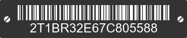 2007 TOYOTA Corolla 2T1BR32E67C805588 VIN decoded