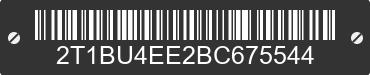 2011 TOYOTA Corolla 2T1BU4EE2BC675544 VIN decoded
