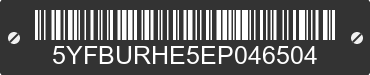 2014 TOYOTA Corolla 5YFBURHE5EP046504 VIN decoded