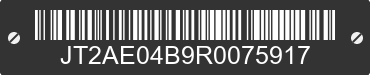 1994 TOYOTA Corolla JT2AE04B9R0075917 VIN decoded