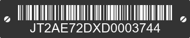 1983 TOYOTA Corolla JT2AE72DXD0003744 VIN decoded