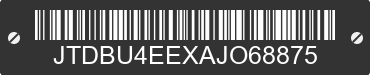 2010 TOYOTA Corolla JTDBU4EEXAJO68875 VIN decoded