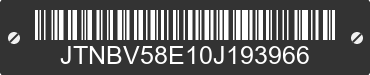 0 TOYOTA Corolla JTNBV58E10J193966 VIN decoded