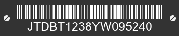 2000 TOYOTA Echo JTDBT1238YW095240 VIN decoded