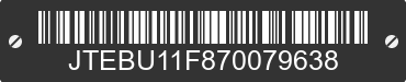2007 TOYOTA FJ Cruiser JTEBU11F870079638 VIN decoded
