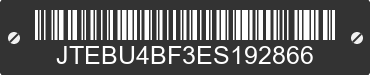 2014 TOYOTA FJ Cruiser JTEBU4BF3ES192866 VIN decoded