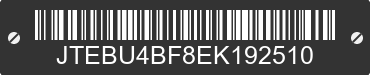 2014 TOYOTA FJ Cruiser JTEBU4BF8EK192510 VIN decoded