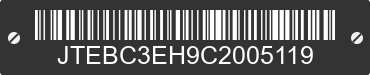 2012 TOYOTA Highlander JTEBC3EH9C2005119 VIN decoded