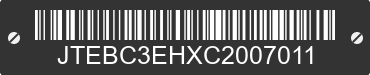2012 TOYOTA Highlander JTEBC3EHXC2007011 VIN decoded