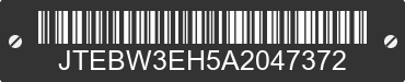 2010 TOYOTA Highlander JTEBW3EH5A2047372 VIN decoded