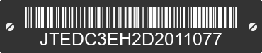 2013 TOYOTA Highlander JTEDC3EH2D2011077 VIN decoded