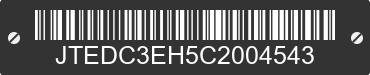 2012 TOYOTA Highlander JTEDC3EH5C2004543 VIN decoded