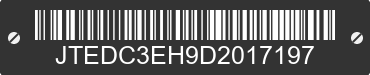 2013 TOYOTA Highlander JTEDC3EH9D2017197 VIN decoded