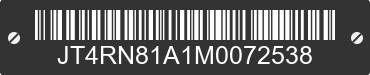 1991 TOYOTA Pick-Up JT4RN81A1M0072538 VIN decoded