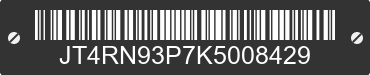1989 TOYOTA Pick-Up JT4RN93P7K5008429 VIN decoded