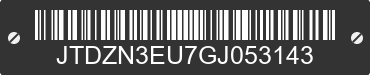 2016 TOYOTA Prius V JTDZN3EU7GJ053143 VIN decoded