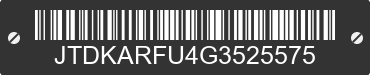 2016 TOYOTA PRIUS JTDKARFU4G3525575 VIN decoded