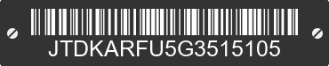 2016 TOYOTA PRIUS JTDKARFU5G3515105 VIN decoded