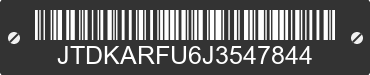 2018 TOYOTA Prius JTDKARFU6J3547844 VIN decoded