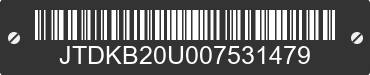 0 TOYOTA Prius JTDKB20U007531479 VIN decoded