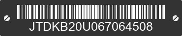 2006 TOYOTA Prius JTDKB20U067064508 VIN decoded