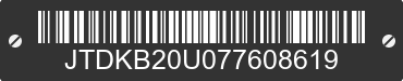 2007 TOYOTA PRIUS JTDKB20U077608619 VIN decoded