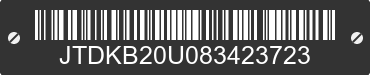 2008 TOYOTA PRIUS JTDKB20U083423723 VIN decoded