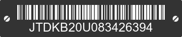 2008 TOYOTA PRIUS JTDKB20U083426394 VIN decoded