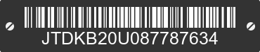 2008 TOYOTA PRIUS JTDKB20U087787634 VIN decoded