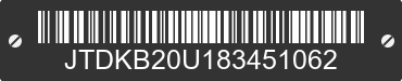 2008 TOYOTA PRIUS JTDKB20U183451062 VIN decoded
